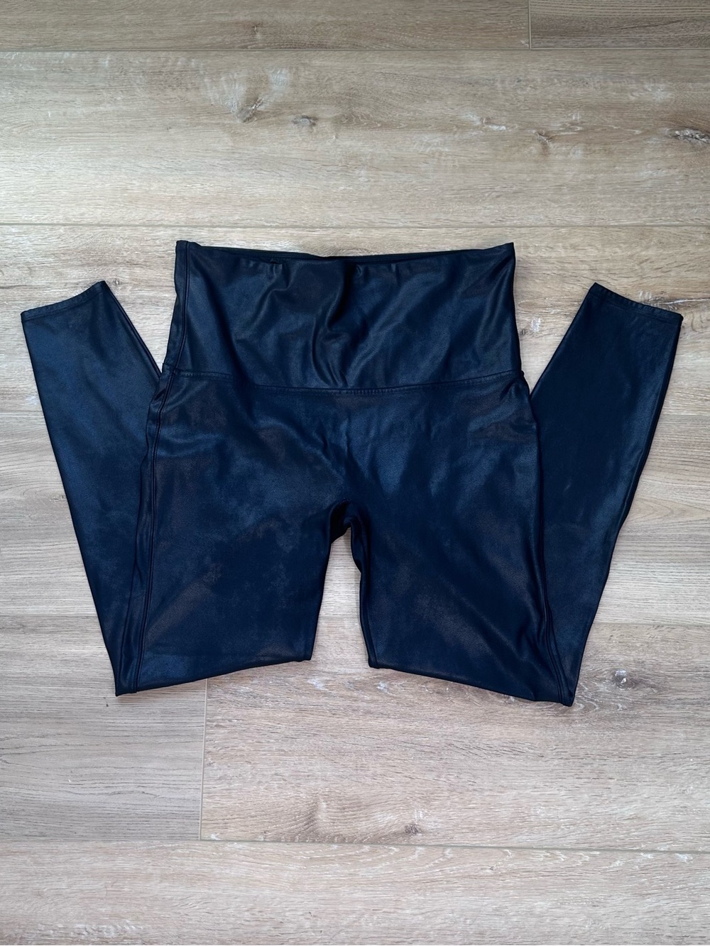 SPANX Faux Leather High-Rise Black Leggings